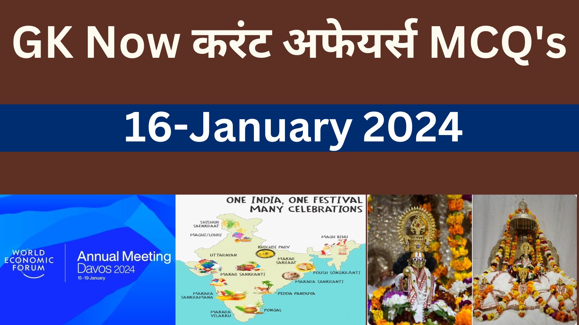 Daily Current Affairs MCQ 16 January 2024 GK Now