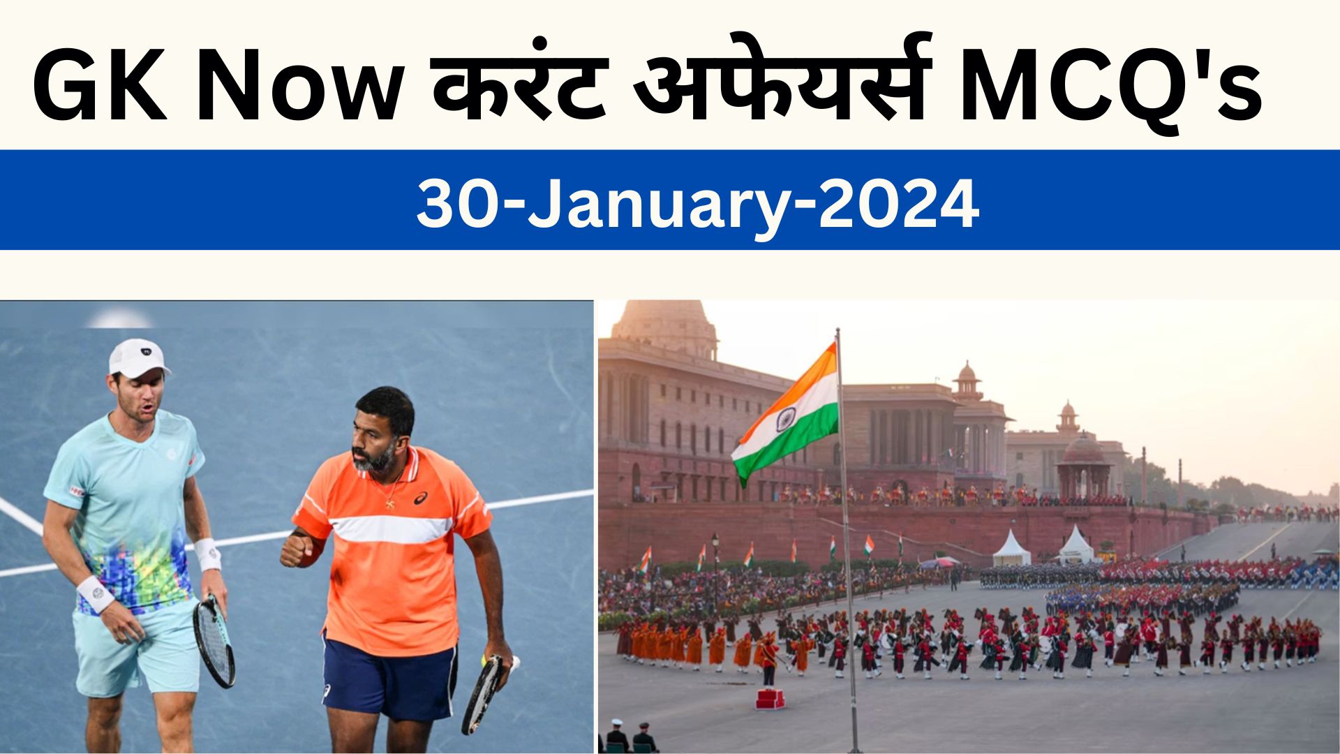 Daily Current Affairs MCQ 30 January 2024 GK Now