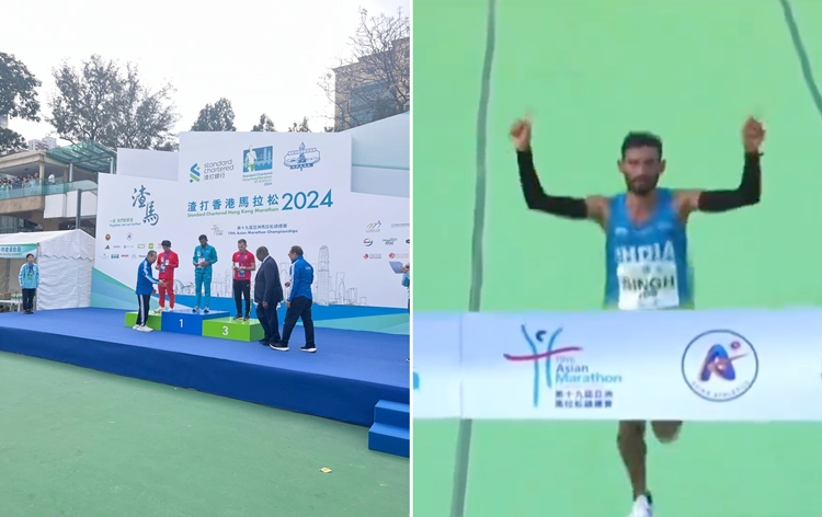 Man Singh bags Gold medal at Asian Marathon Championships 2024 in Hong Kong - GK Now thumbnail