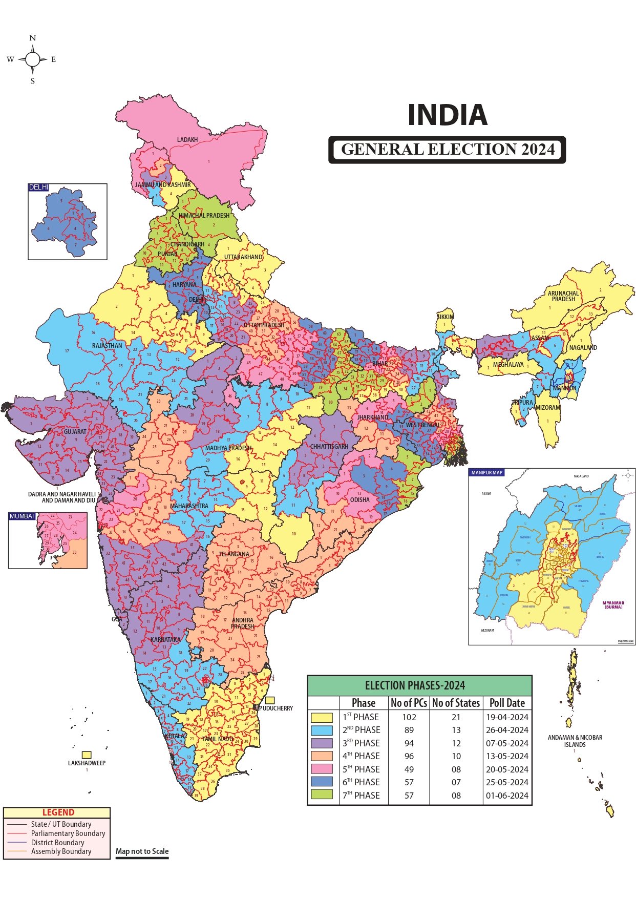 लोकसभा चुनाव: पहले चरण का मतदान, 19 अप्रैल 2024 को होगा