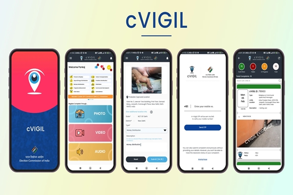 Election Commission “cVIGIL App” to monitor the election process and address violations of the model code of conduct