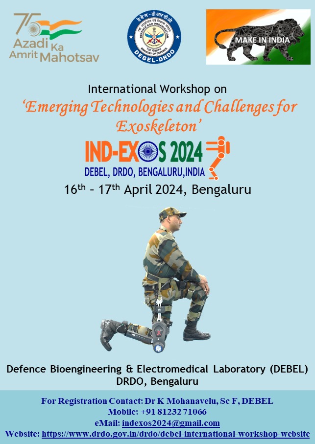एक्सोस्केलेटन टेक्नोलॉजी: 16-17 अप्रैल को बेंगलुरु में अंतर्राष्ट्रीय कार्यशाला