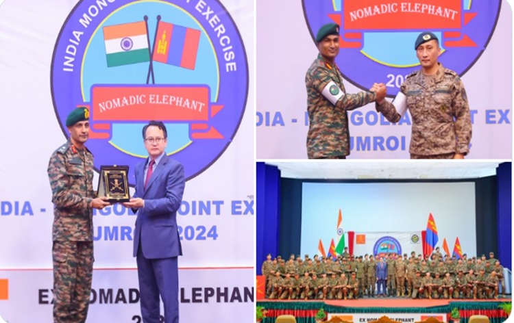 16th edition of the India-Mongolia Joint Military Exercise Nomadic Elephant began in Meghalaya