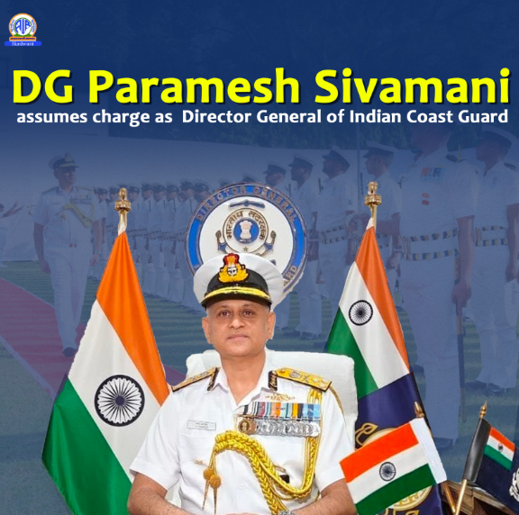 Paramesh Sivamani assumes charge as 26th Director General of Indian Coast Guard