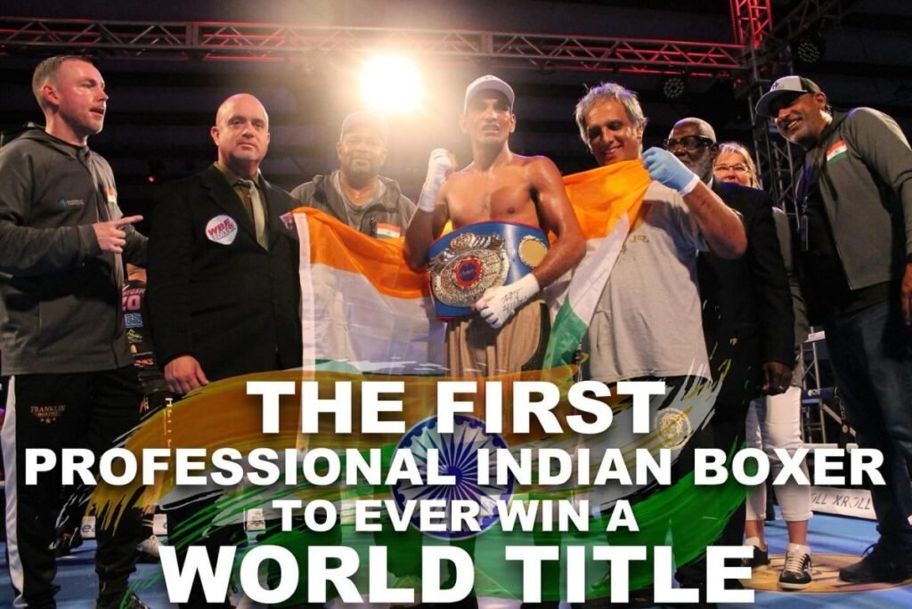 Mandeep Jangra won the World Boxing Federation’s Super Featherweight world title