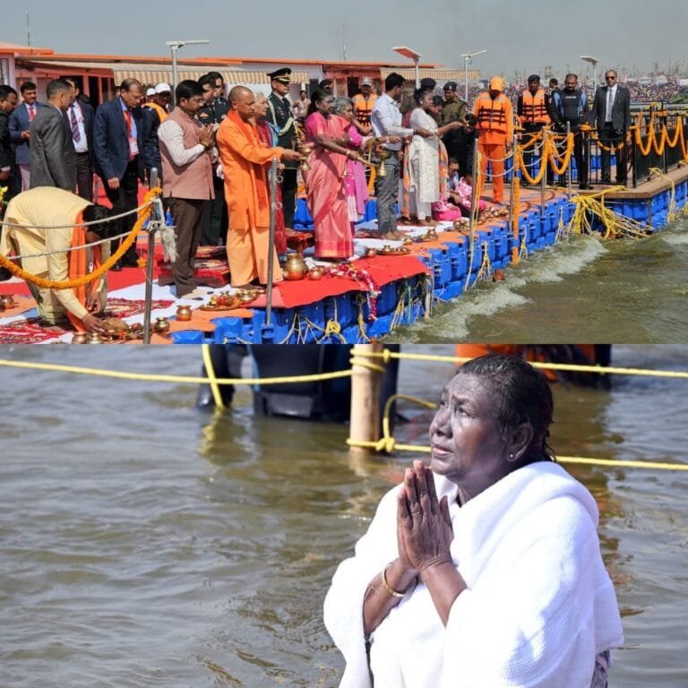 President Murmu takes holy dip at Triveni Sangam during Maha Kumbh