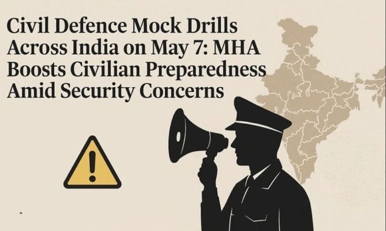Nationwide Civil Defence Mock Drills on May 7, 2025 : Amid Rising Tensions with Pak