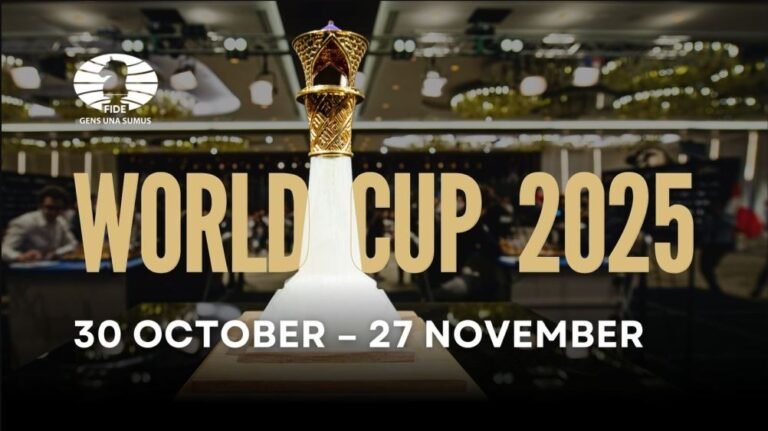 India to Host FIDE Chess World Cup 2025 from October 30 to November 27