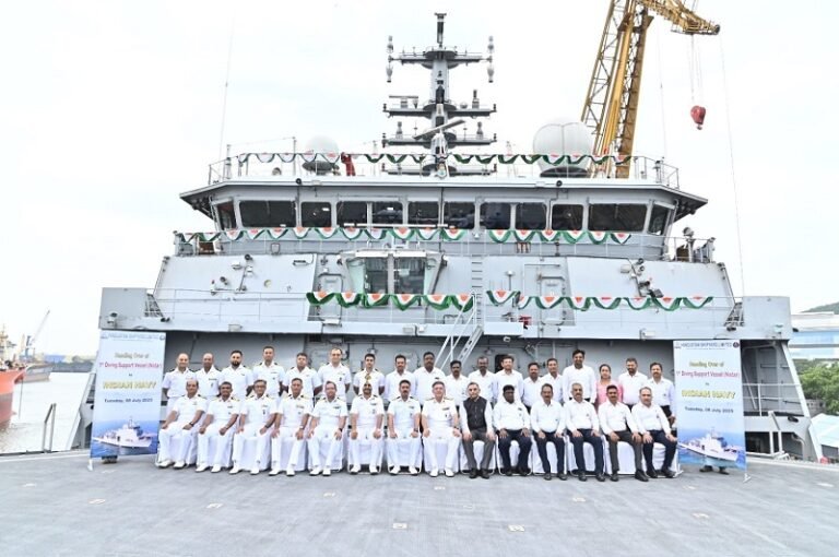 Indian Navy Inducts First Indigenous Diving Support Vessel ‘Nistar’