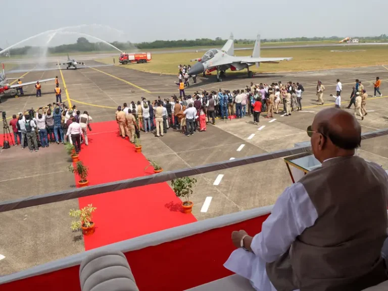 Rajnath Singh Unveils First Tejas LCA Mk1A Fighter Jet at HAL Nashik