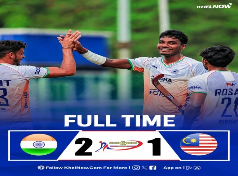 India Beats Malaysia 2-1 to Reach Sultan of Johor Cup Final