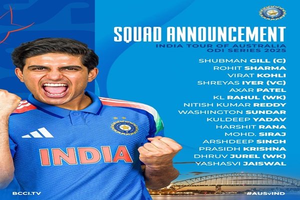Shubman Gill Appointed as India’s New ODI Captain