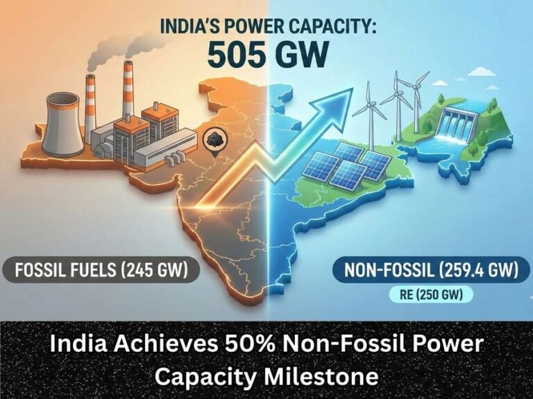 India Achieves 50% Non-Fossil Power Capacity Target Five Years Ahead of 2030 Deadline