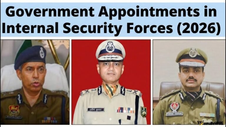 New DGs Appointed for BSF, ITBP & NIA