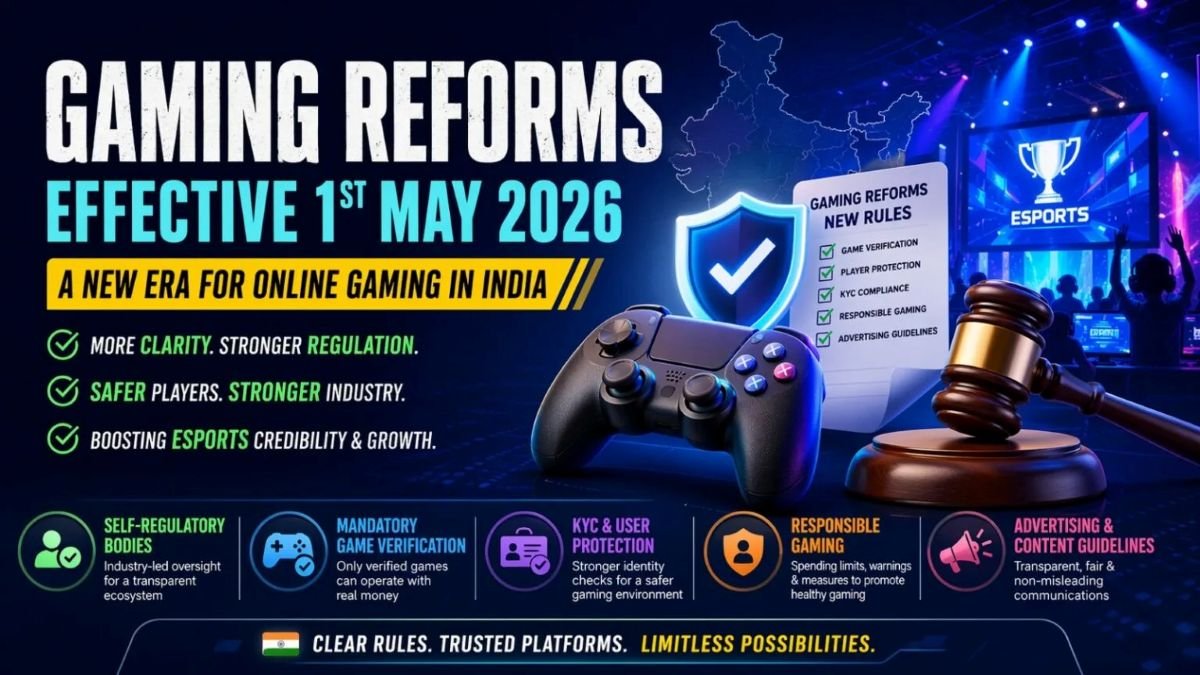 India’s Online Gaming Rules 2026 to Take Effect from May 1; OGAI to Regulate Sector