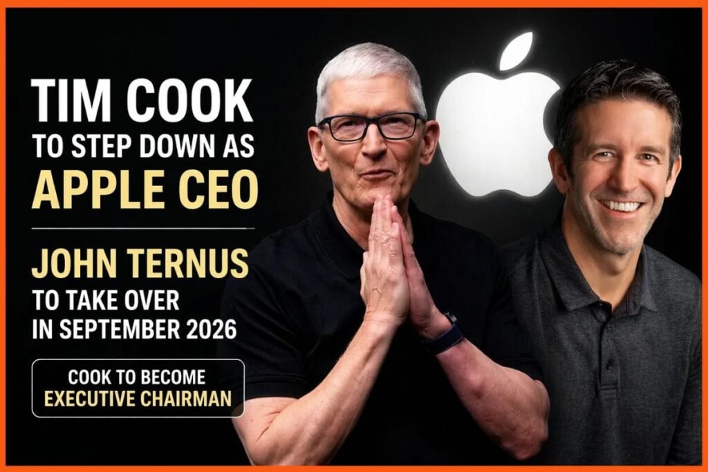 जॉन टर्नस 2026 में Apple के CEO बनेंगे, टिम कुक की जगह लेंगे।