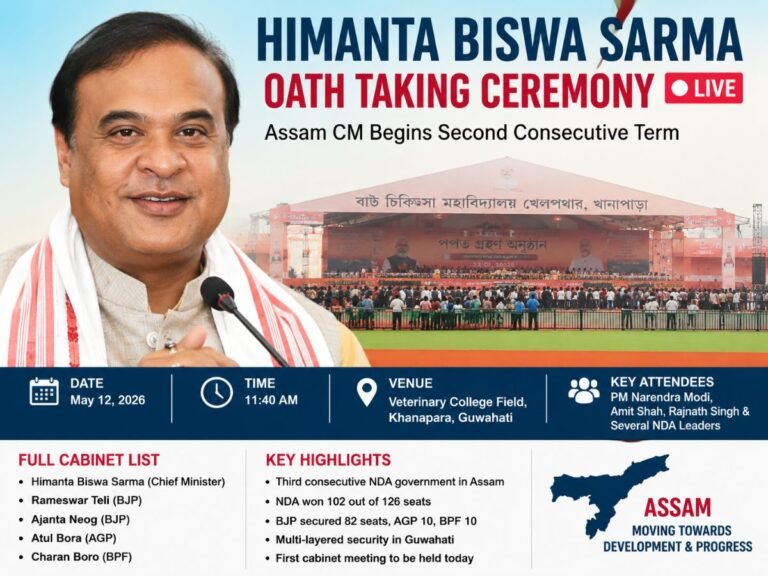 Himanta Biswa Sarma Sworn In as Assam Chief Minister for Second ...
