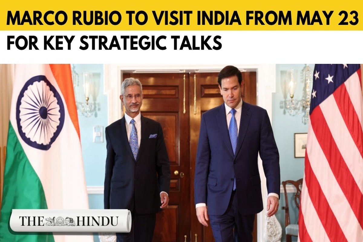 Marco Rubio Begins Four-Day India Visit Ahead of QUAD Meeting 2026