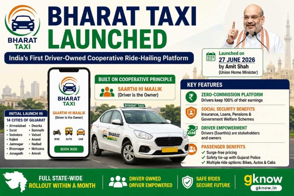 Bharat Taxi Launched: India’s First Driver-Owned Cooperative Ride-Hailing Platform