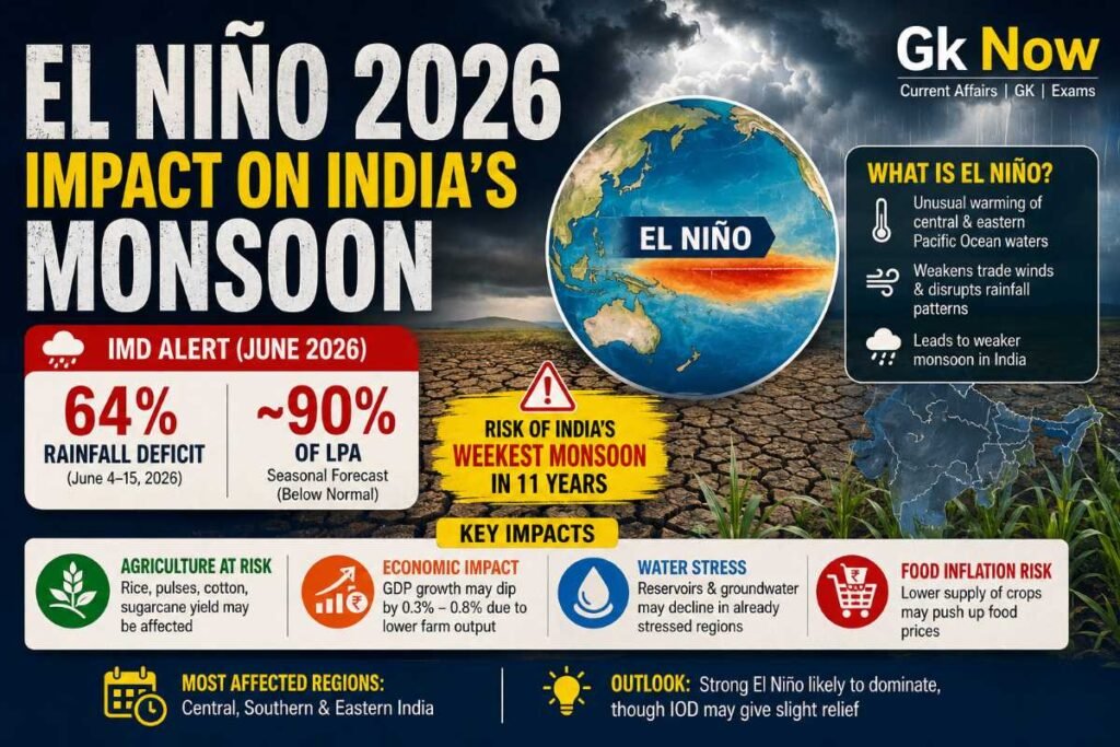 El Niño 2026 and Its Impact on India’s Monsoon