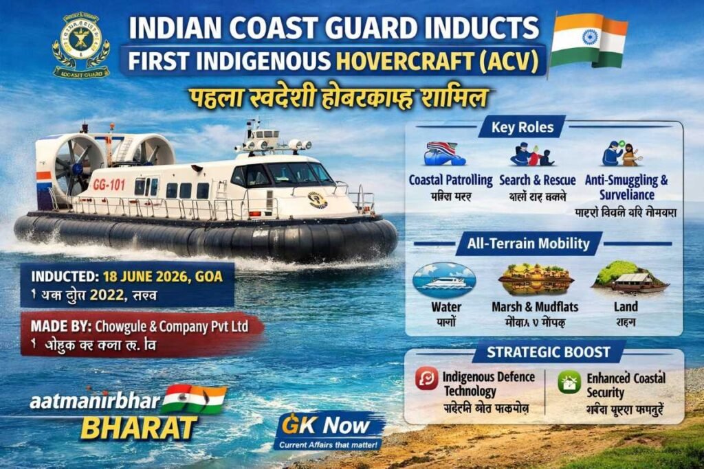 Indian Coast Guard Inducts First Indigenous Hovercraft (ACV)