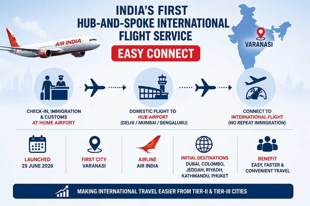India Launches First Hub-and-Spoke International Flight Service