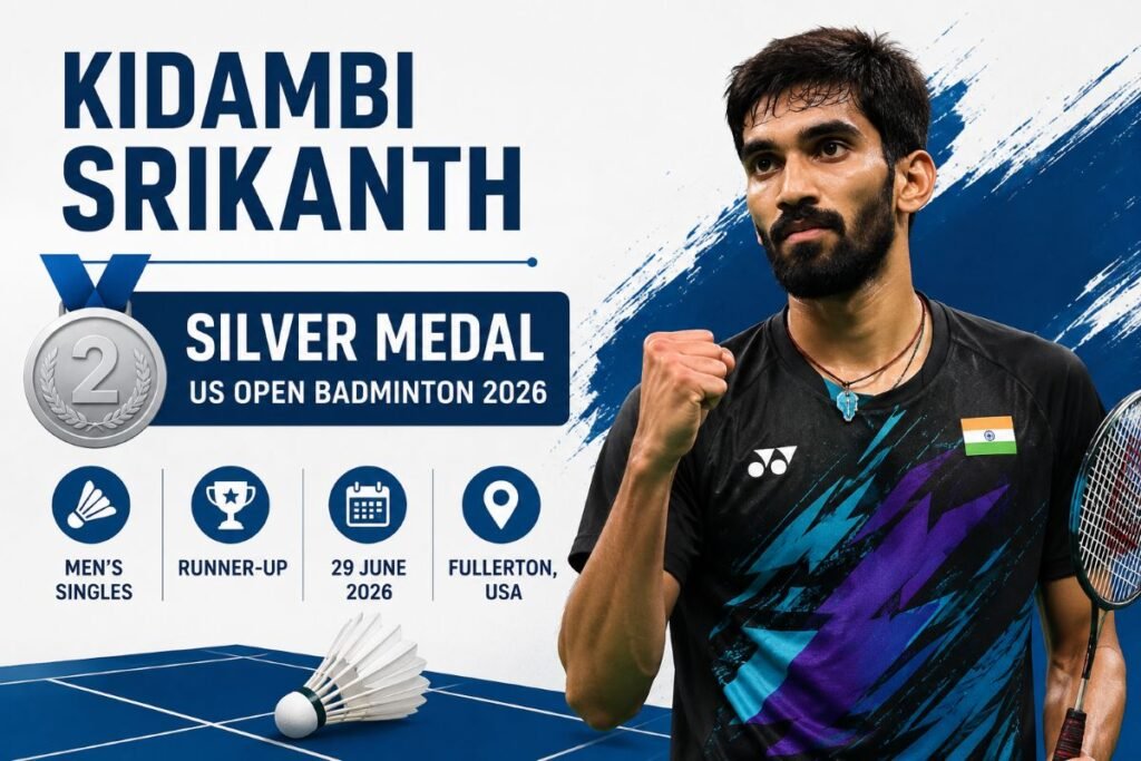 Kidambi Srikanth Wins Silver at US Open Badminton 2026