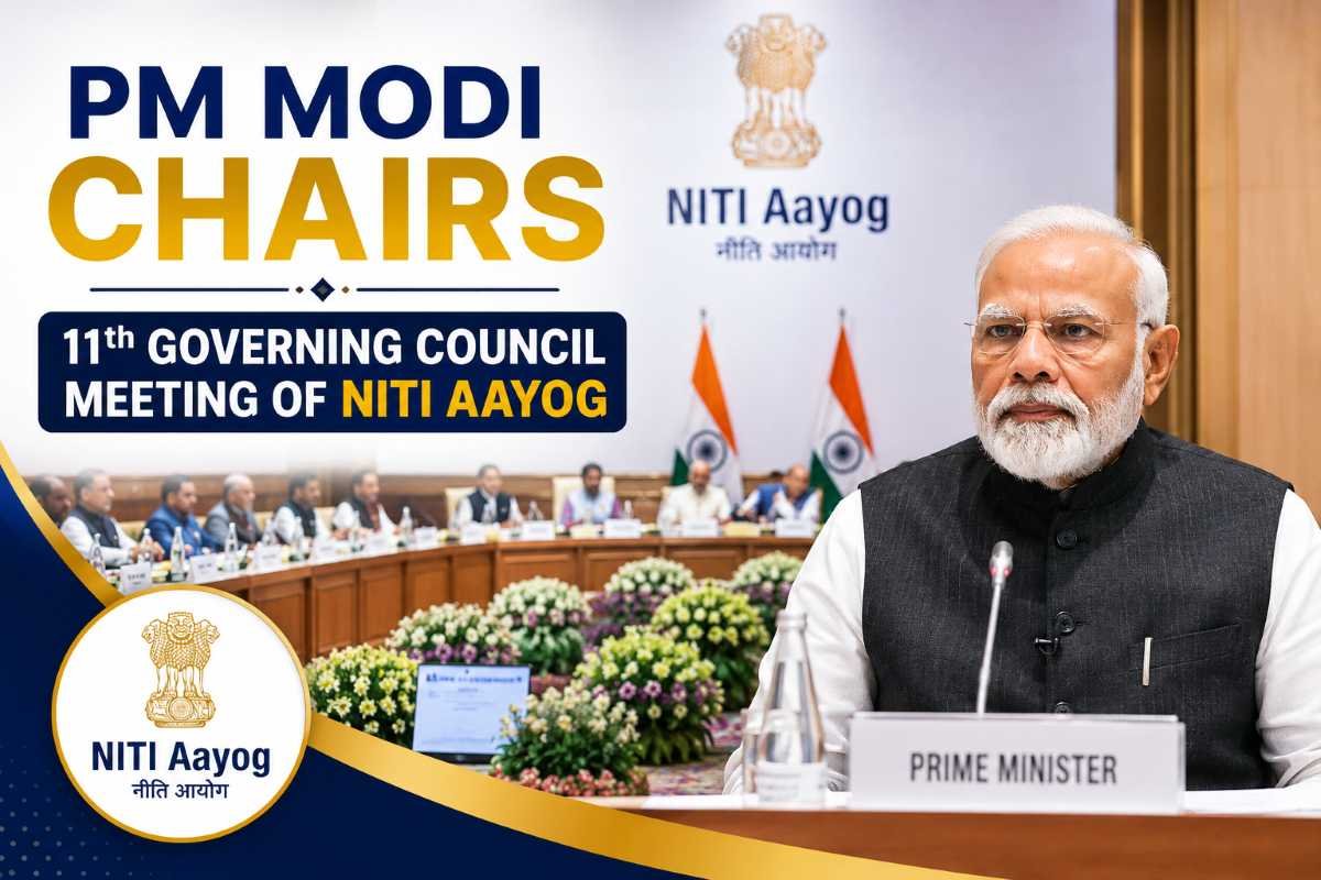 पीएम मोदी ने नीति आयोग की 11वीं गवर्निंग काउंसिल बैठक की अध्यक्षता की।