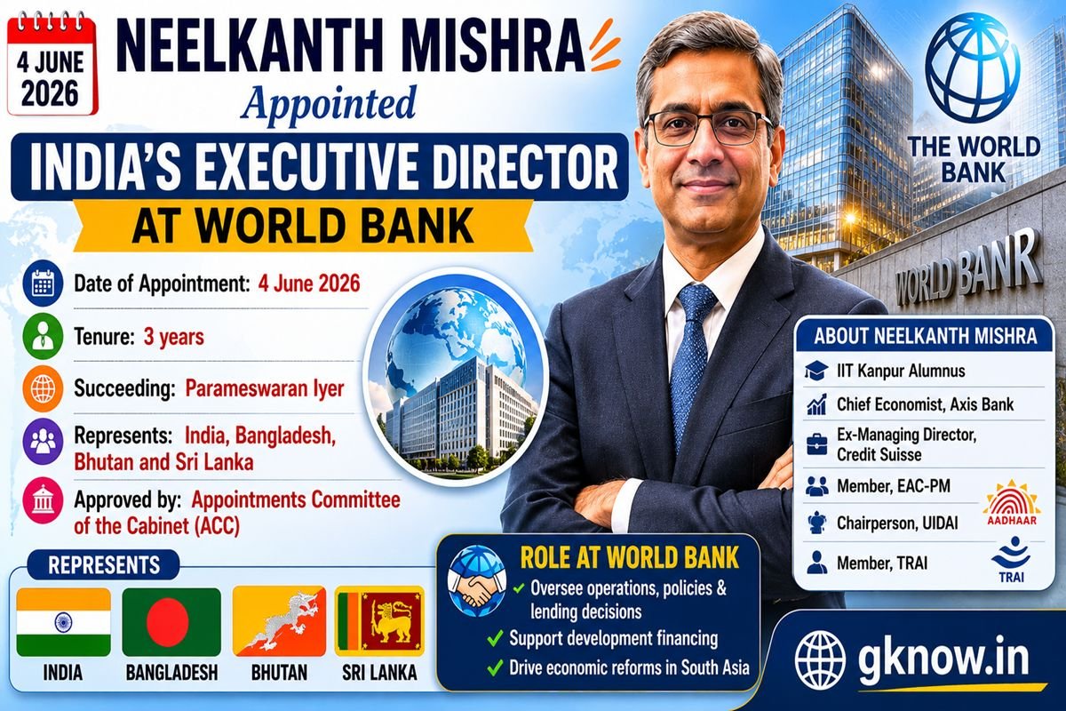 Neelkanth Mishra Appointed India’s Executive Director at World Bank