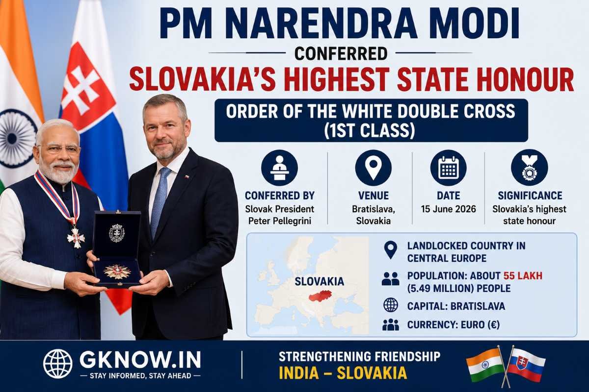 PM Modi Conferred Slovakia’s Highest State Honour
