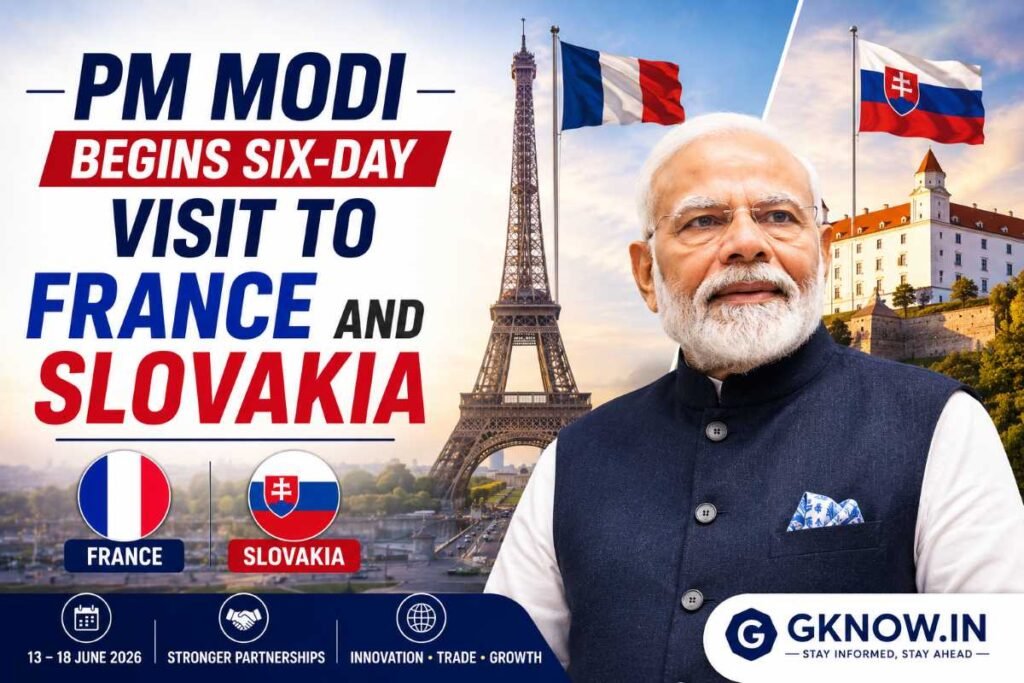 पीएम मोदी ने फ्रांस और स्लोवाकिया की छह दिन की यात्रा शुरू की।