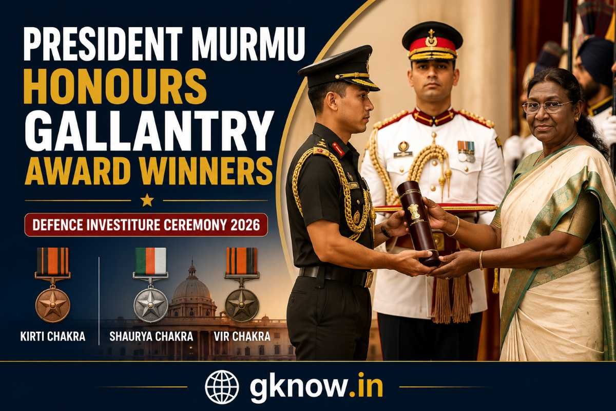 President Murmu Honours Armed Forces and Police Personnel with Gallantry Awards