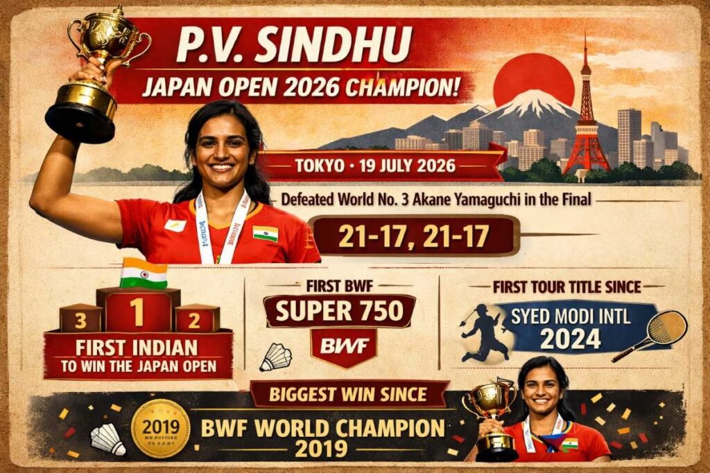 P.V. Sindhu Wins Maiden Japan Open 2026 Title