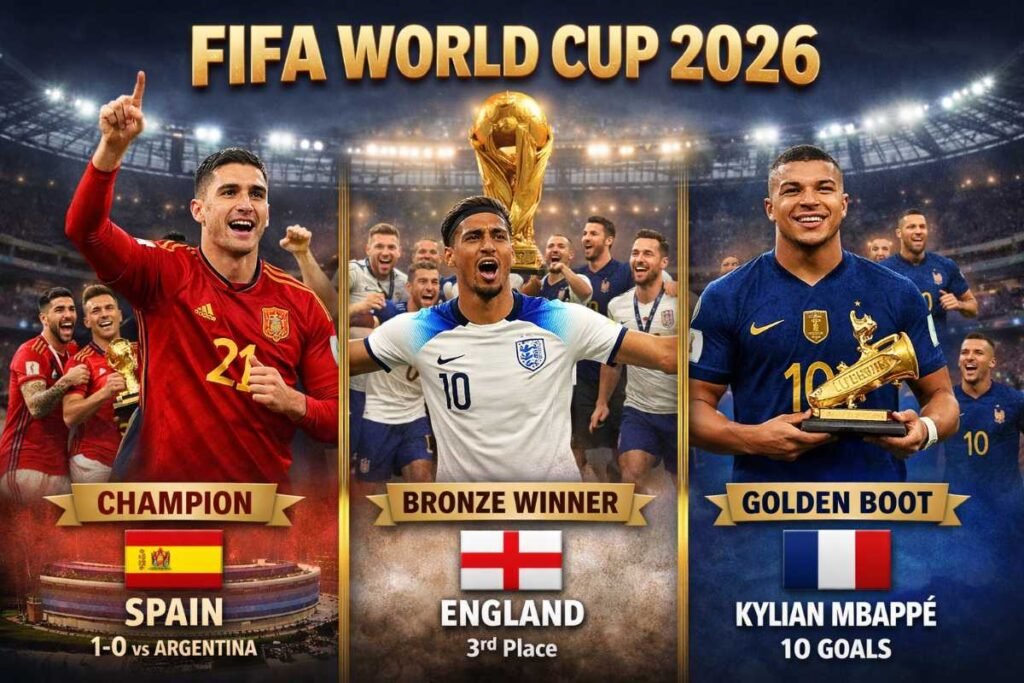 Spain Win FIFA World Cup 2026, Defeat Argentina 1–0 in Final