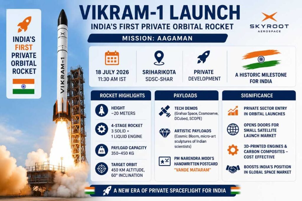 India Successfully Launches First Private Orbital Rocket Vikram-1