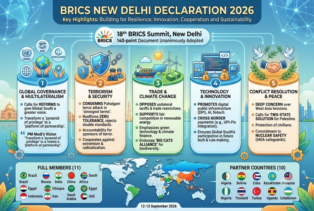 BRICS New Delhi Declaration 2026