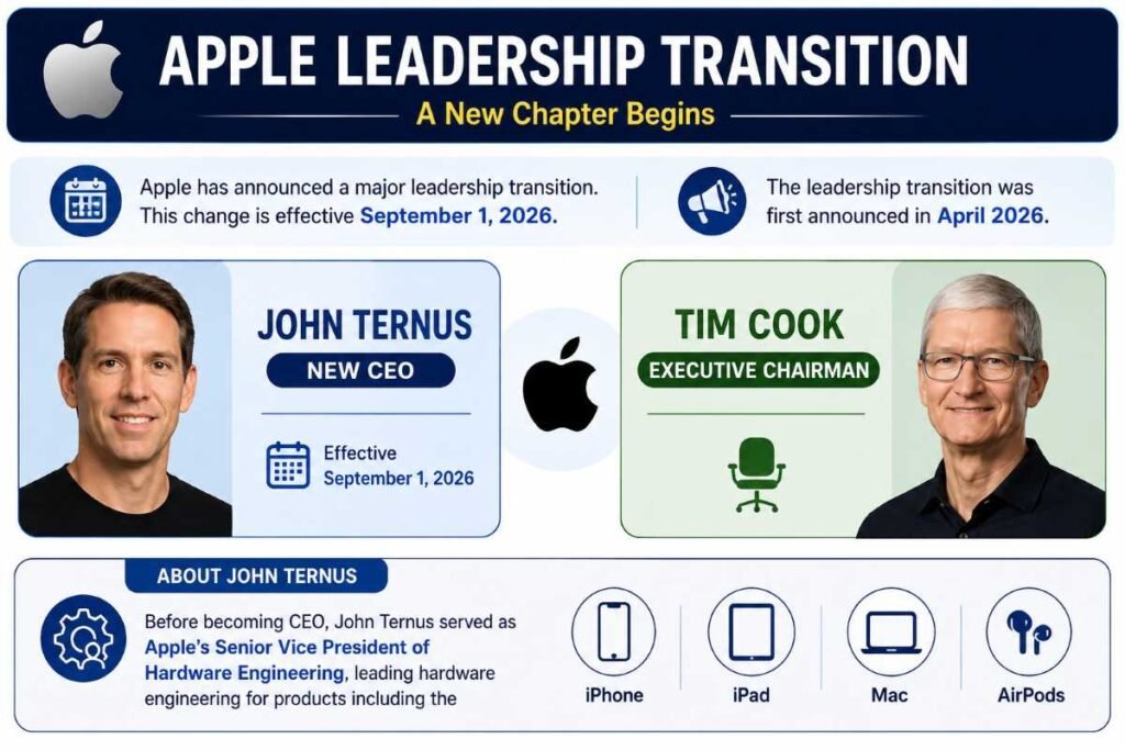 John Ternus Becomes Apple’s Chief Executive Officer (CEO)