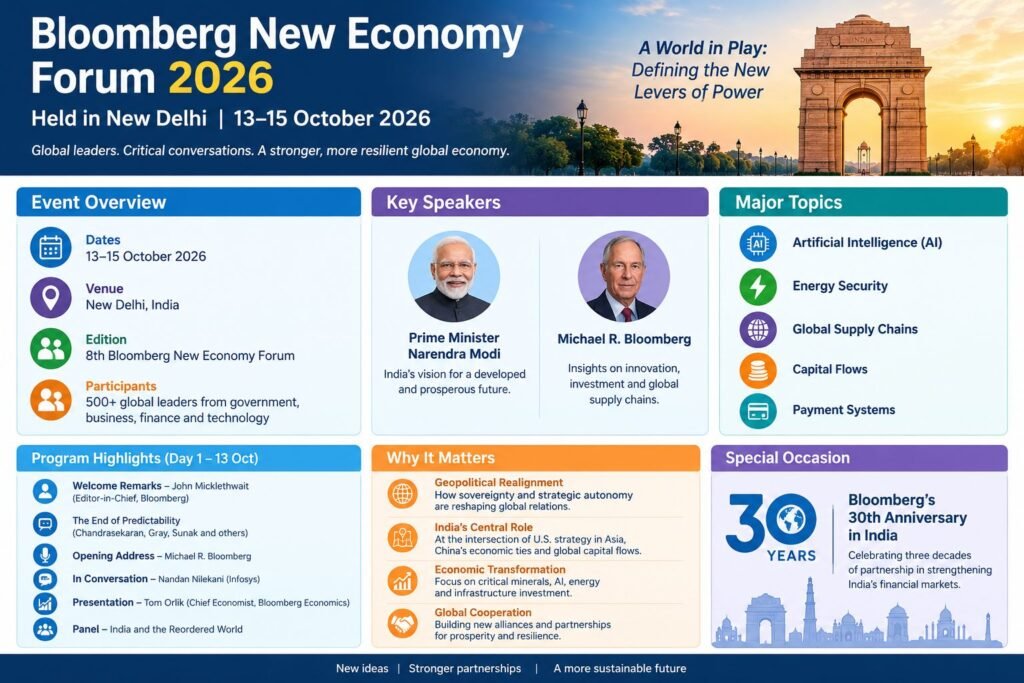 Bloomberg New Economy Forum 2026 Held in New Delhi