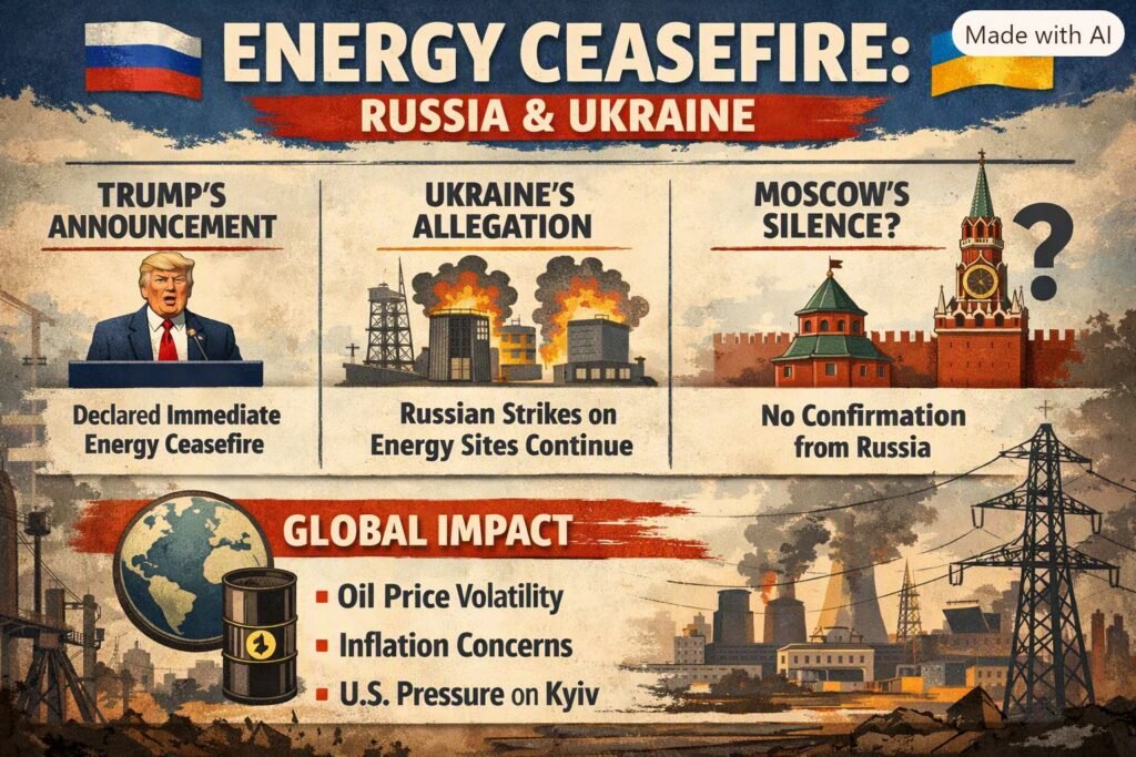 Trump Announces Russia–Ukraine Energy Ceasefire