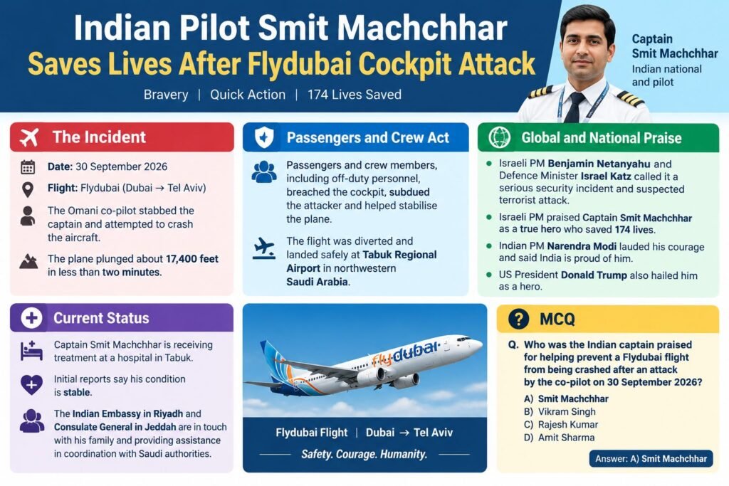 फ़्लाईदुबई कॉकपिट पर हमले के बाद भारतीय पायलट स्मित मच्छर ने बचाईं जानें