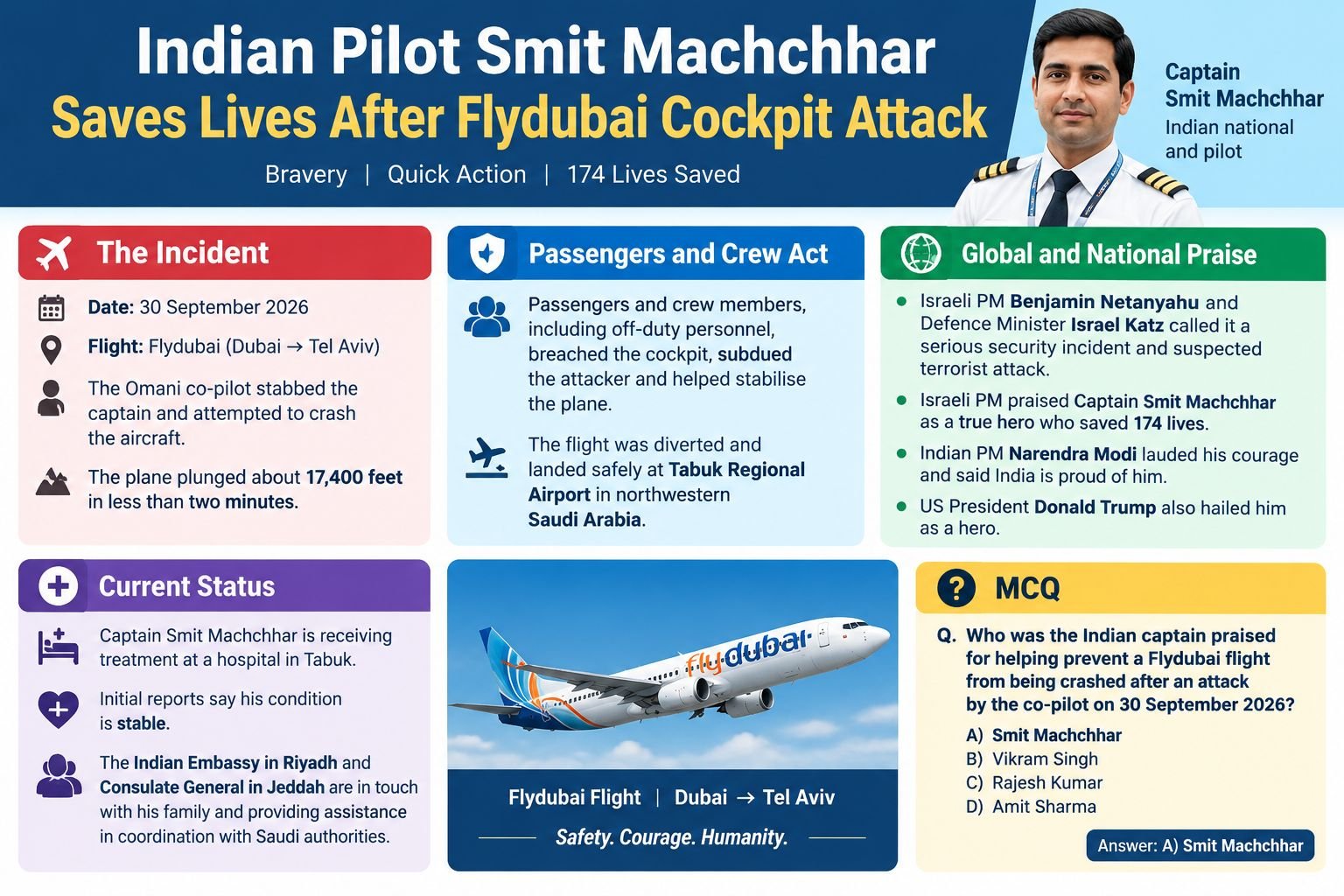 Indian Pilot Smit Machchhar Saves Lives After Flydubai Cockpit Attack